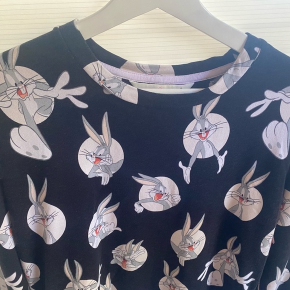 Peter Alexander Bugs Bunny Looney Tunes Long Sleeved Womens Knit Top Size Small - Picture 3 of 14